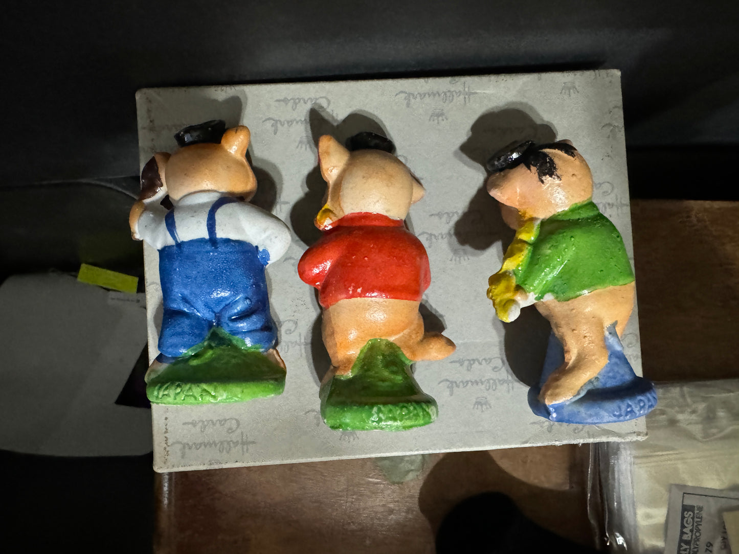 Three Little Pigs Vintage Japan Ceramic