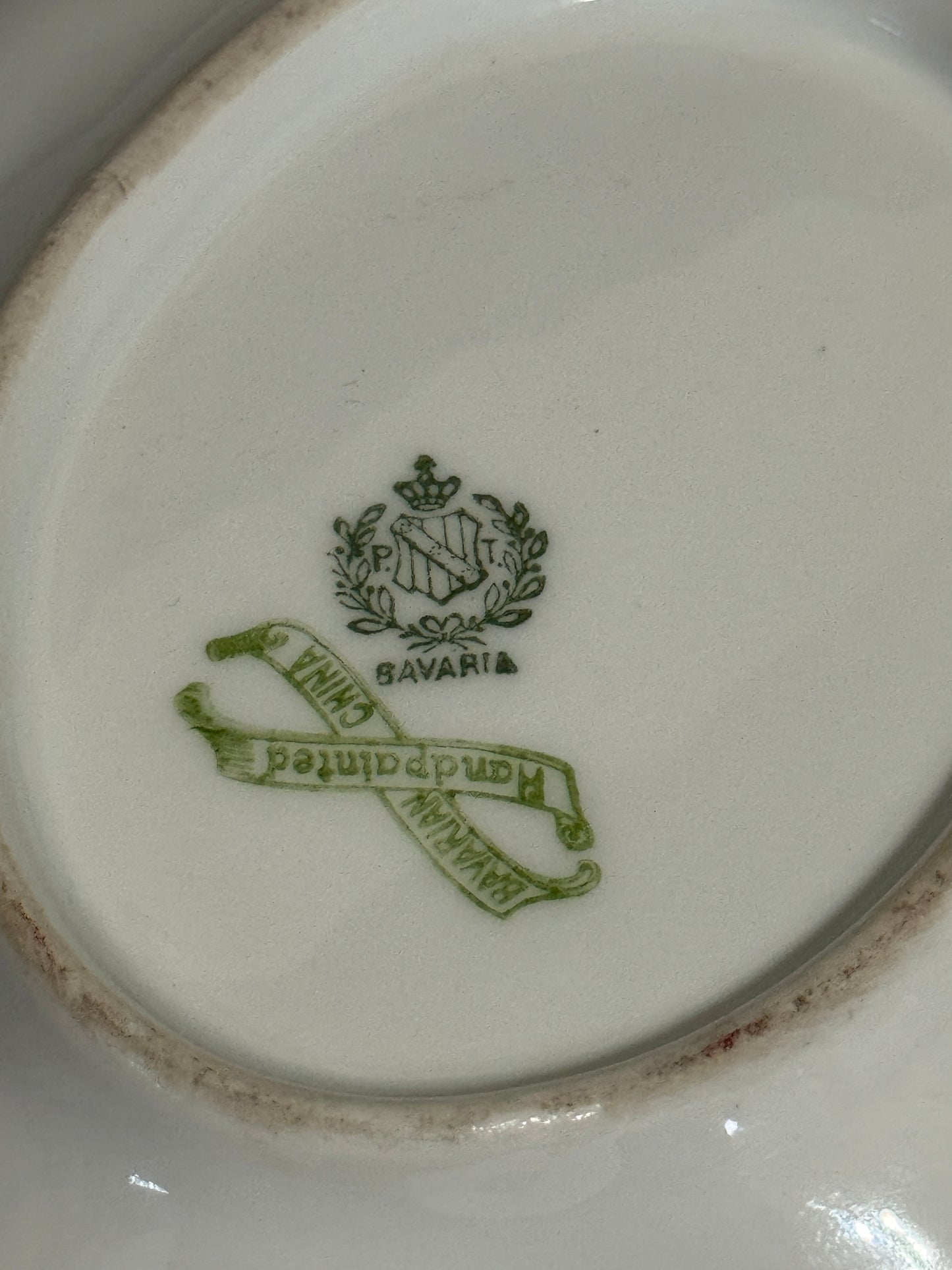Delicate Trinket Dish with handles - Bavarian China - VINTAGE
