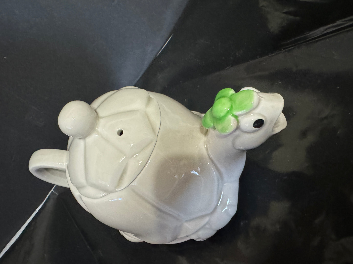 National Silver Company Japan Ceramic Porcelain Turtle Teapot Vintage