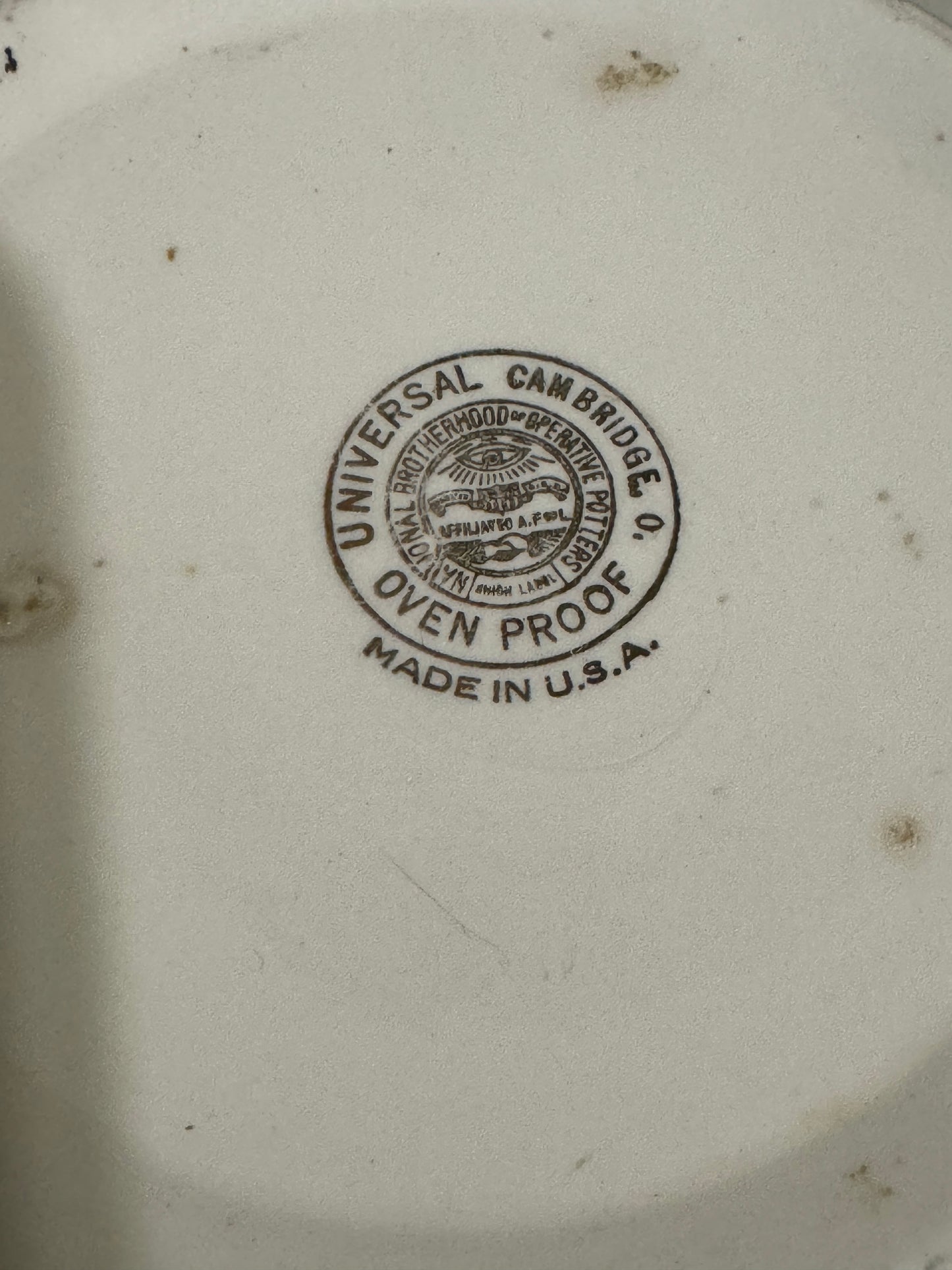 Universal Cambridge Kitchen Scene Casserole Dish Retro 1940’s - Vintage