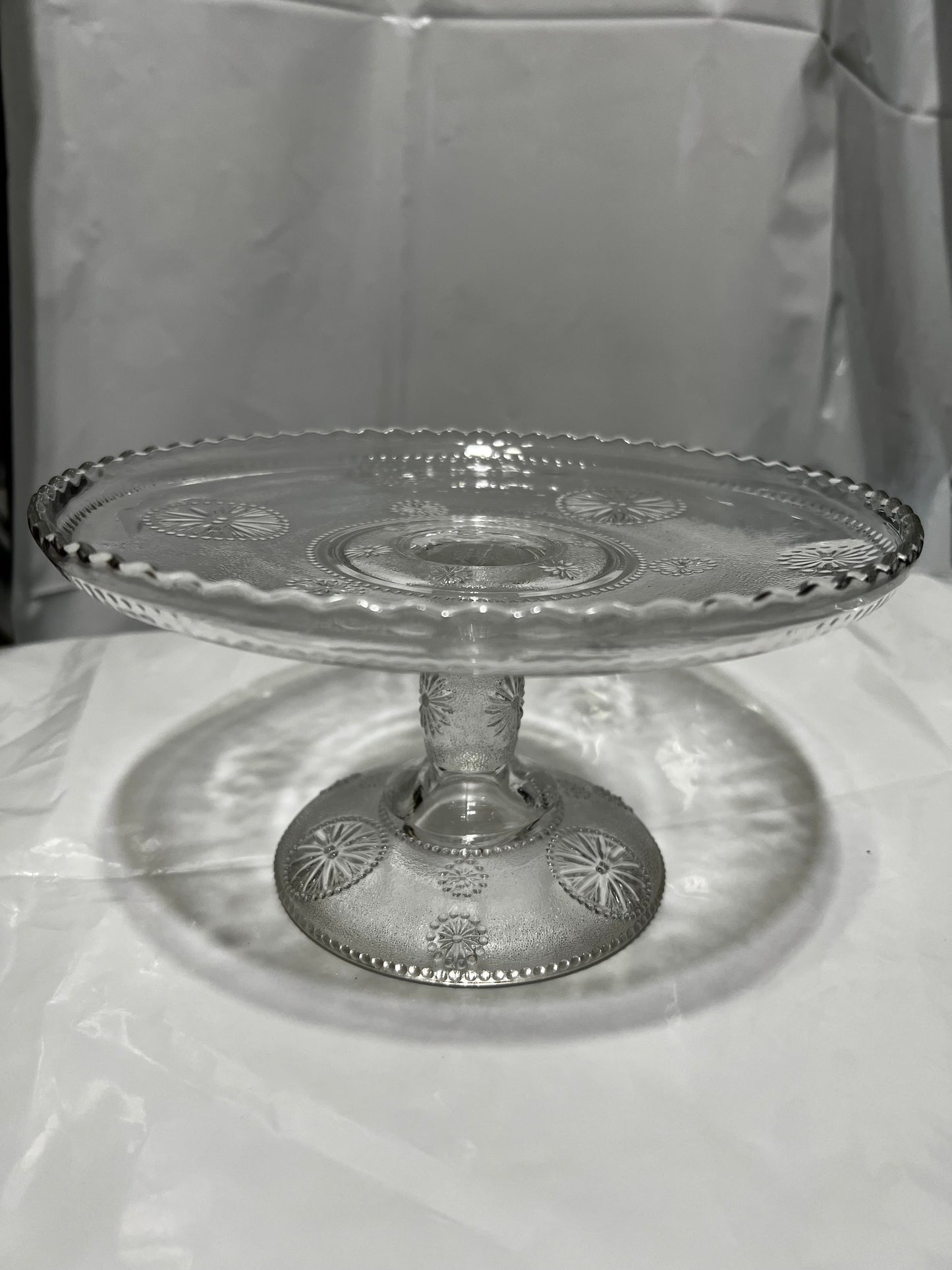Crystal Glass Cake/Cookie/Pie Stand Vintage