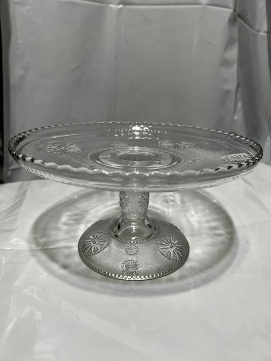 Crystal Glass Cake/Cookie/Pie Stand Vintage