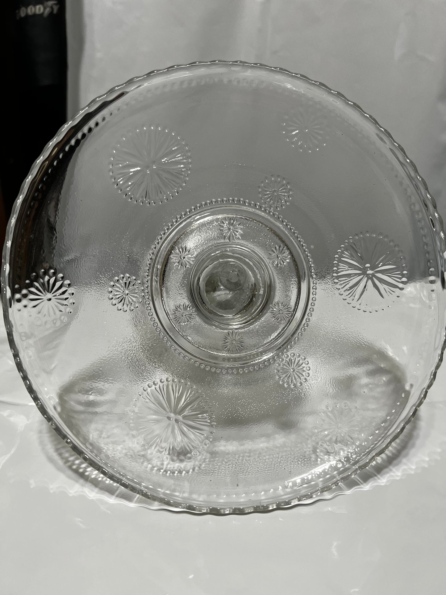Crystal Glass Cake/Cookie/Pie Stand Vintage