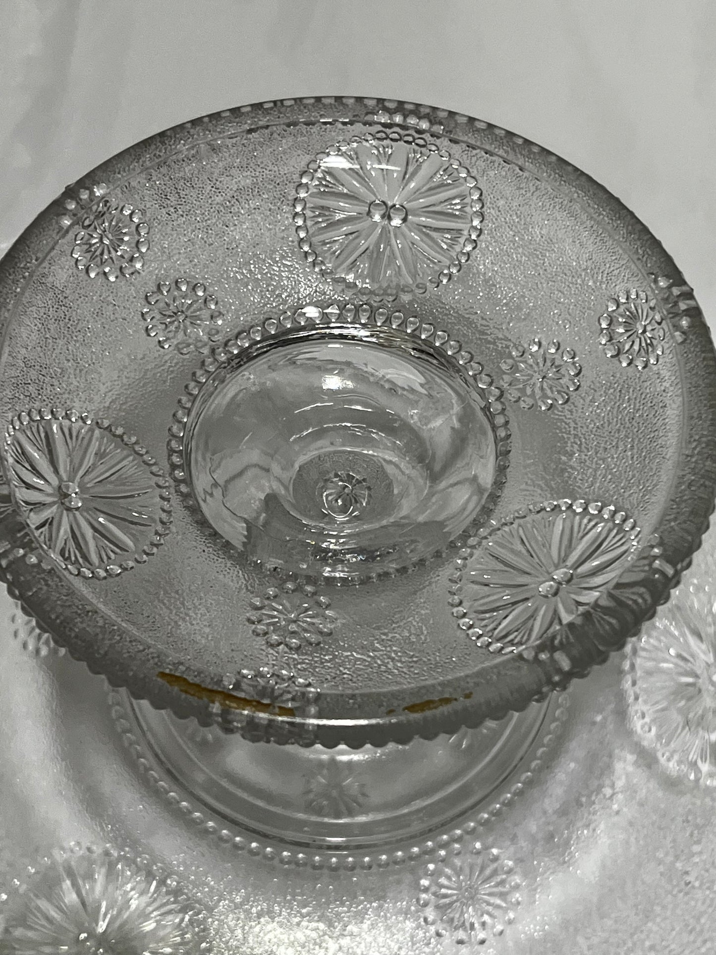 Crystal Glass Cake/Cookie/Pie Stand Vintage