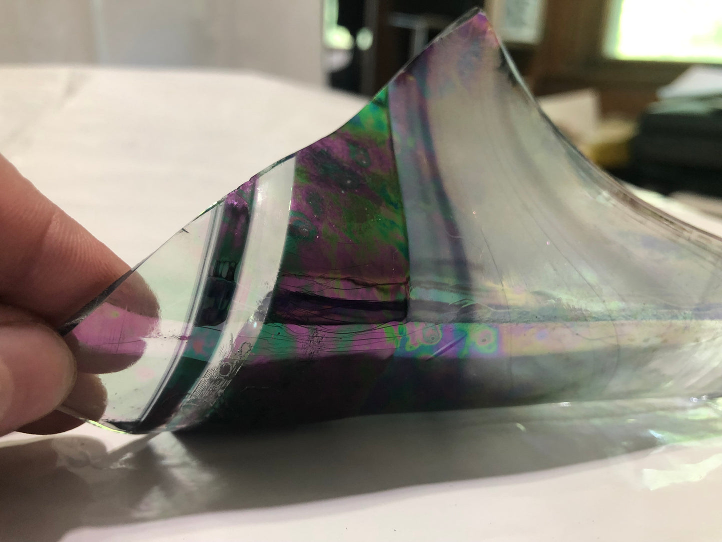 Slumped Glass Business Card Holder