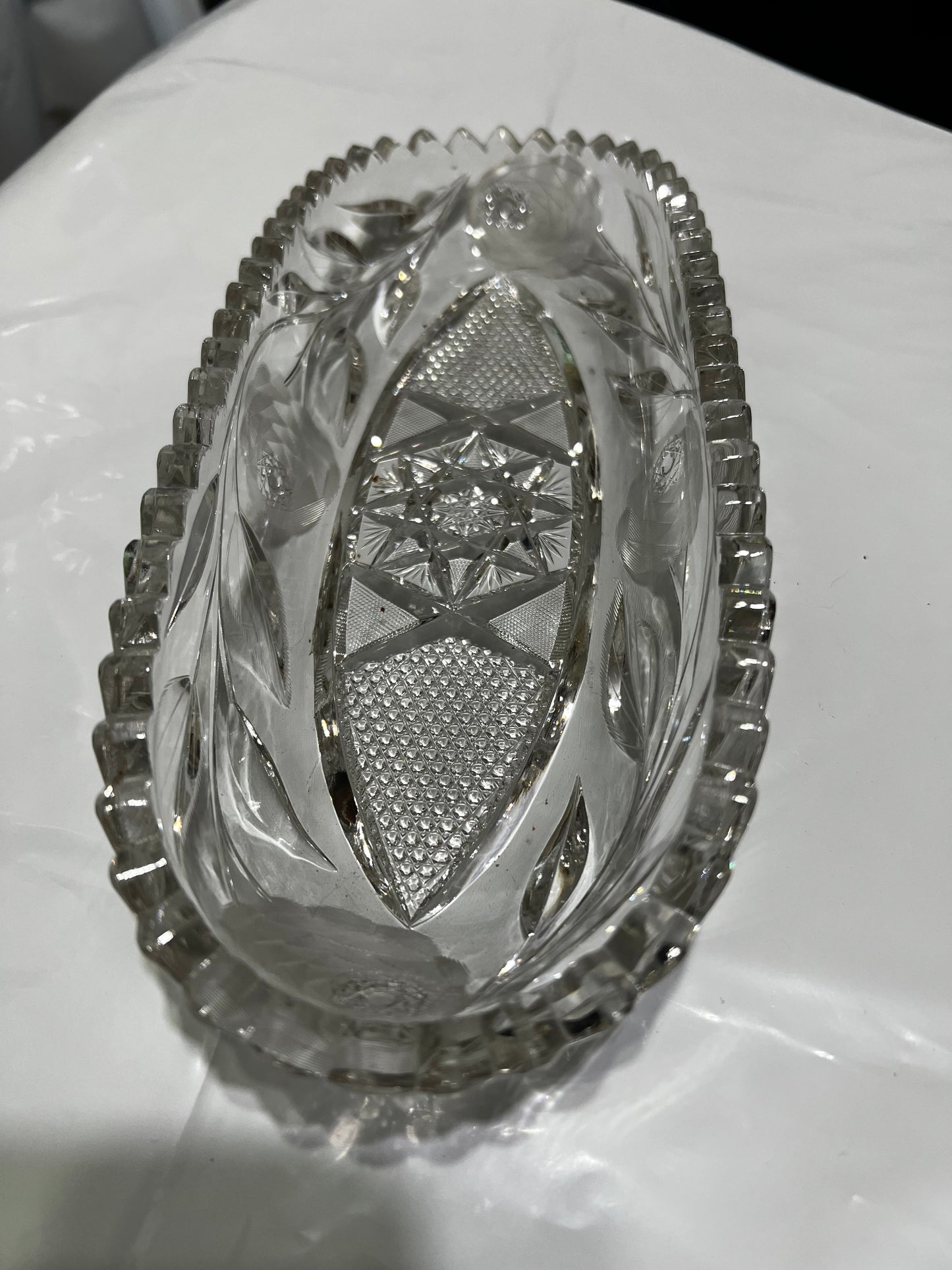 Crystal Serving Bowl Vintage
