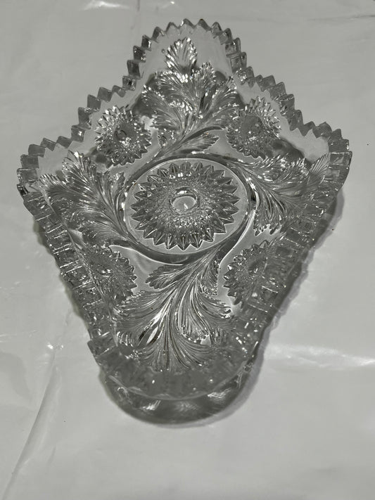 Heavy Cut Glass/Crystal Bowl Vintage