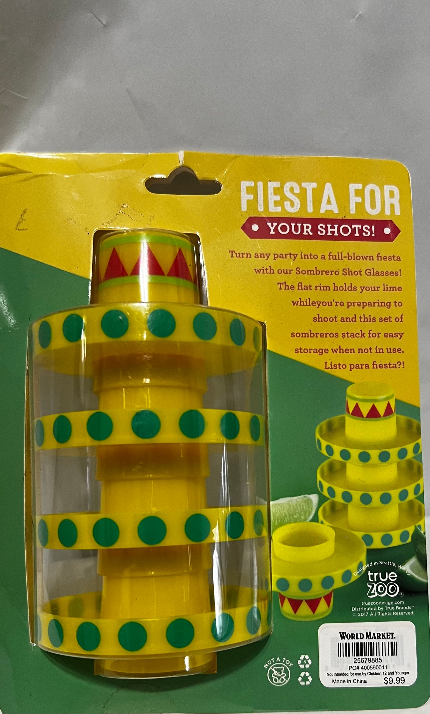 Sombrero Shot Glasses Set of 4