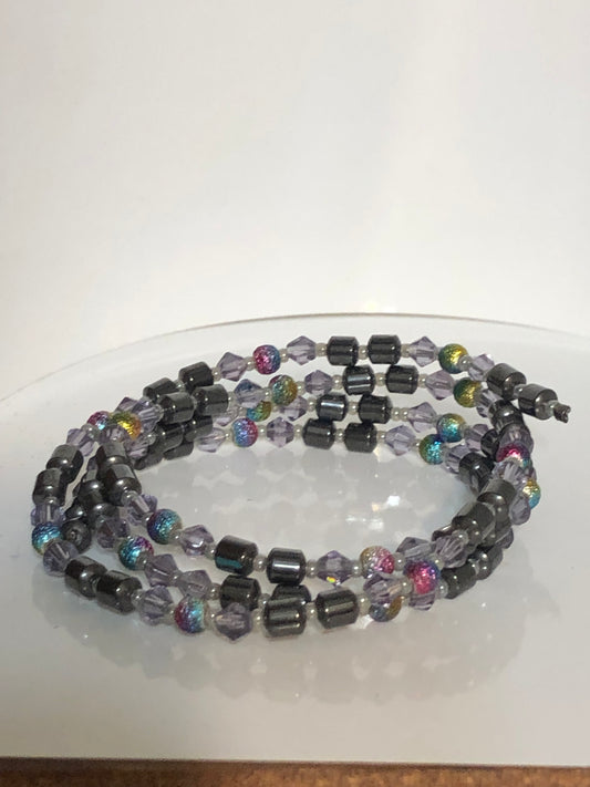 Magnetic Hematite Beaded Bracelet - Necklace / Bracelet / Lariat / Choker 25 in
