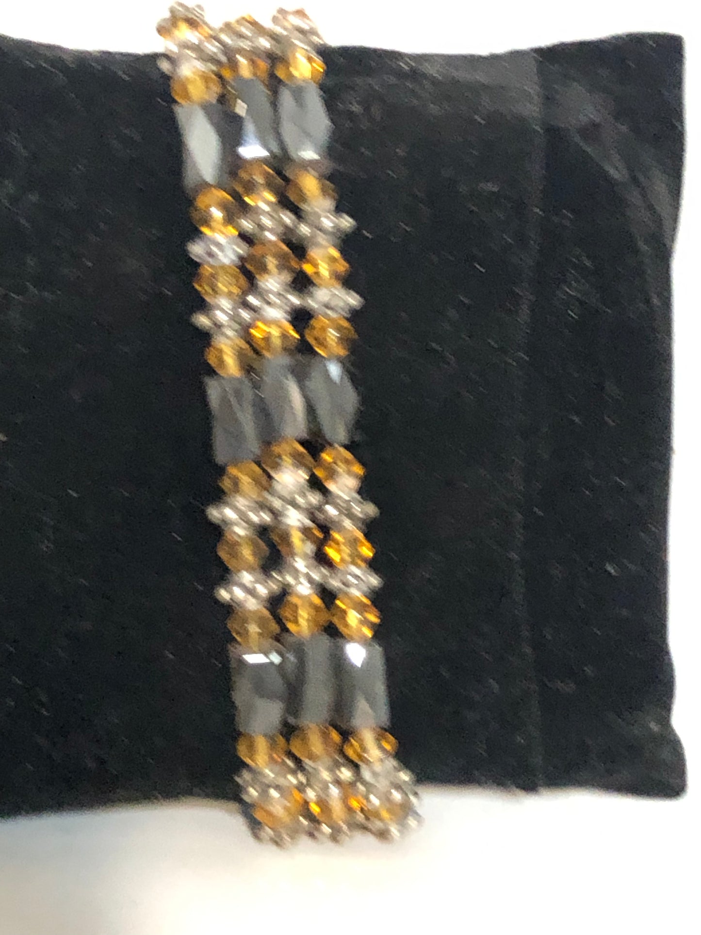 Magnetic Hematite Beaded Bracelet - Necklace / Bracelet / Lariat / Choker 23 in