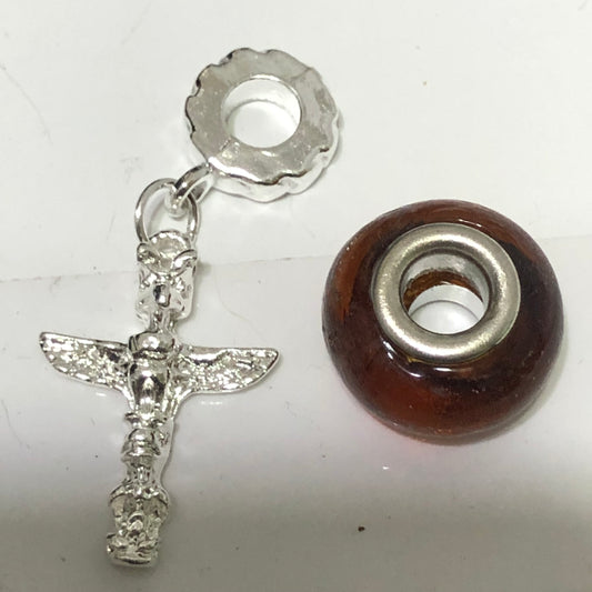 Bead and Alaskan Totem Charm